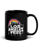 Radiant Rainbow Skyline Los Angeles Pride Gay Bear Mug