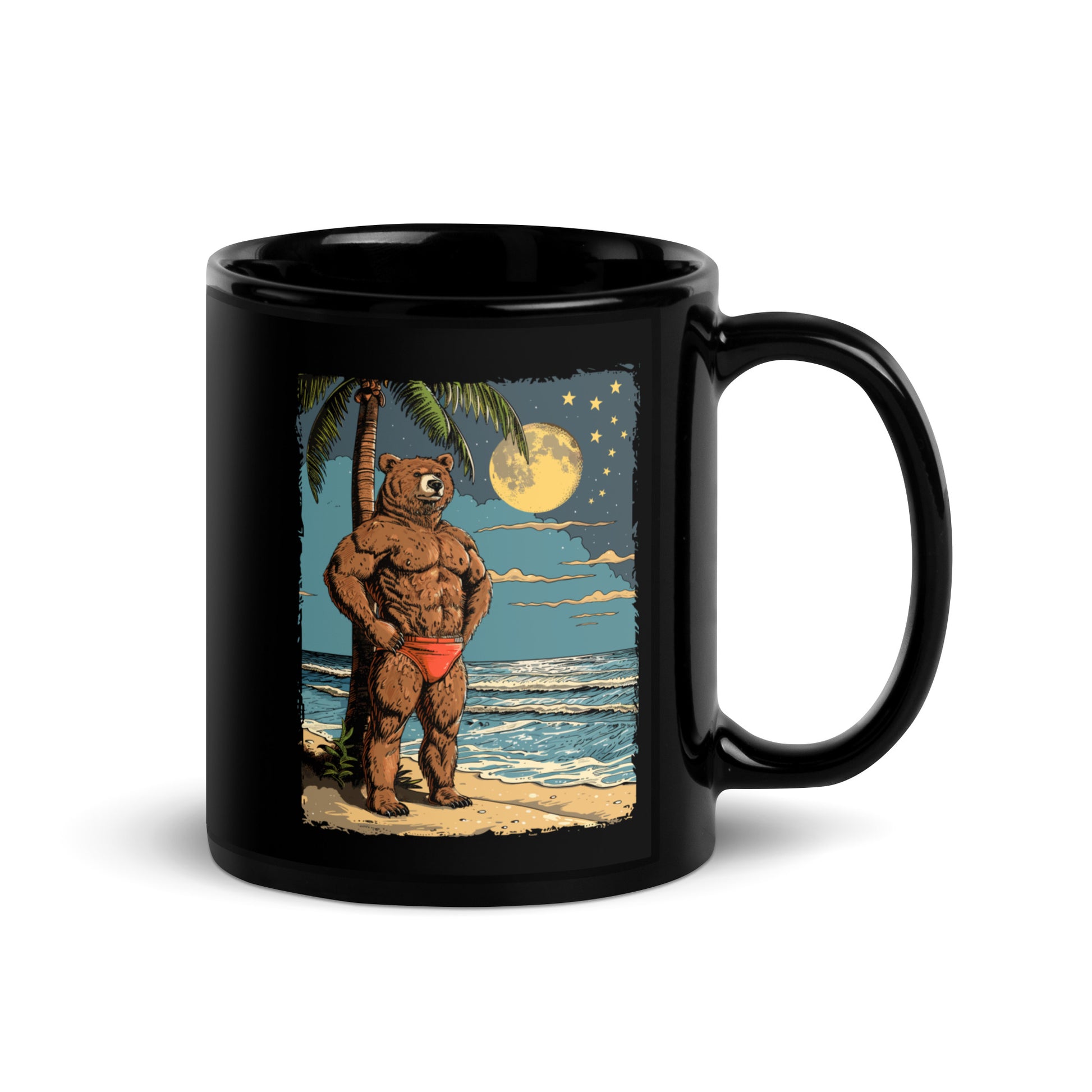 Beachside Rendezvous Speedo - Vintage Gay Bear Mug