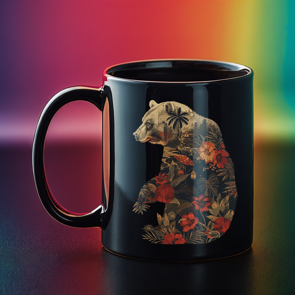 Tropical Escape Hibiscus Dreams Gay Bear Mug