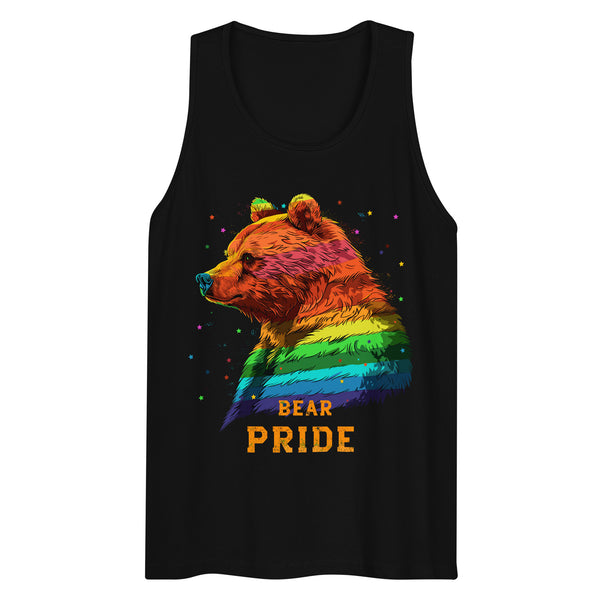 Starry Night Bear Pride - Cosmic Gay Bear Tank Top