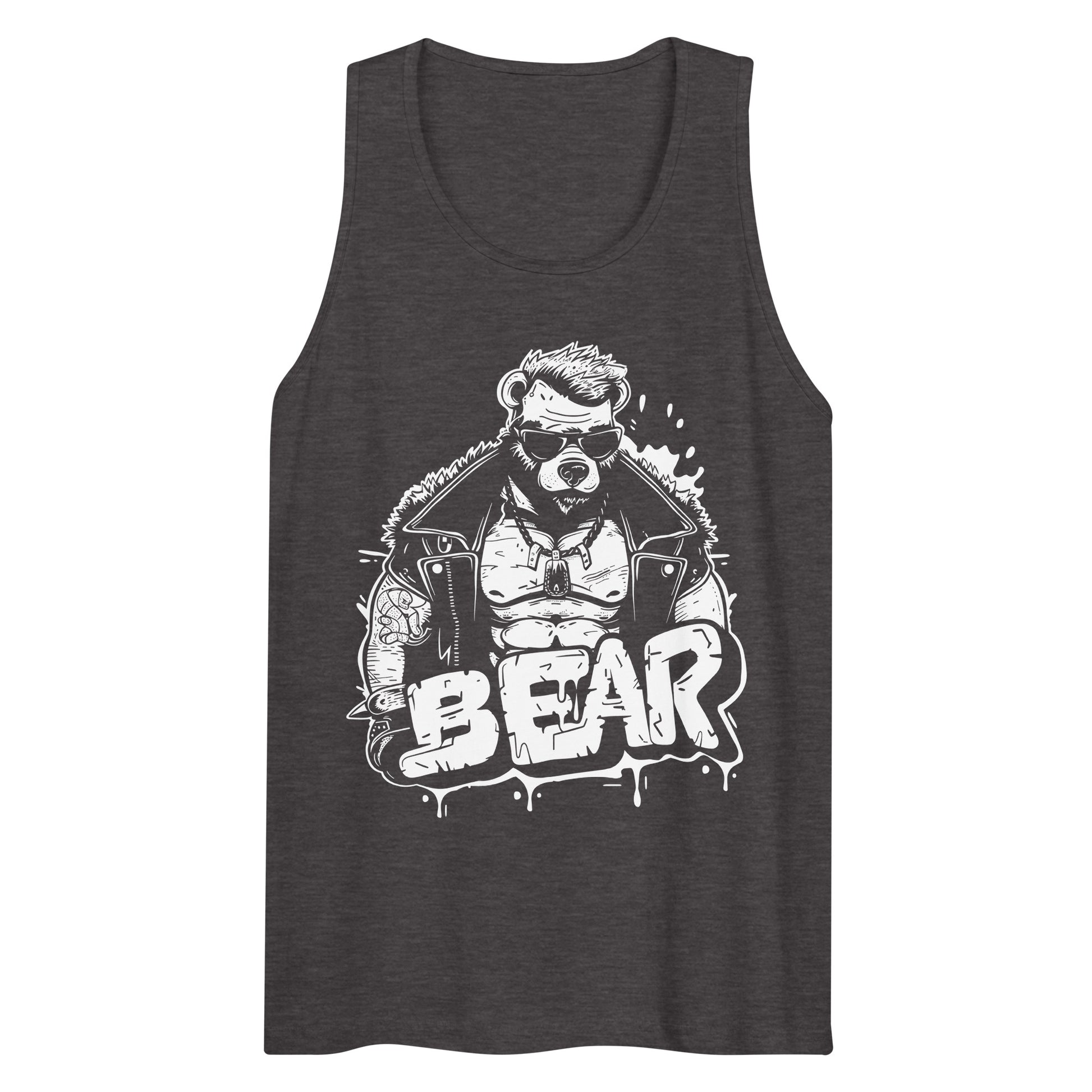 Naughty Gay Bear Graphic, Bold & Unleashed Gay Bear Tank Top