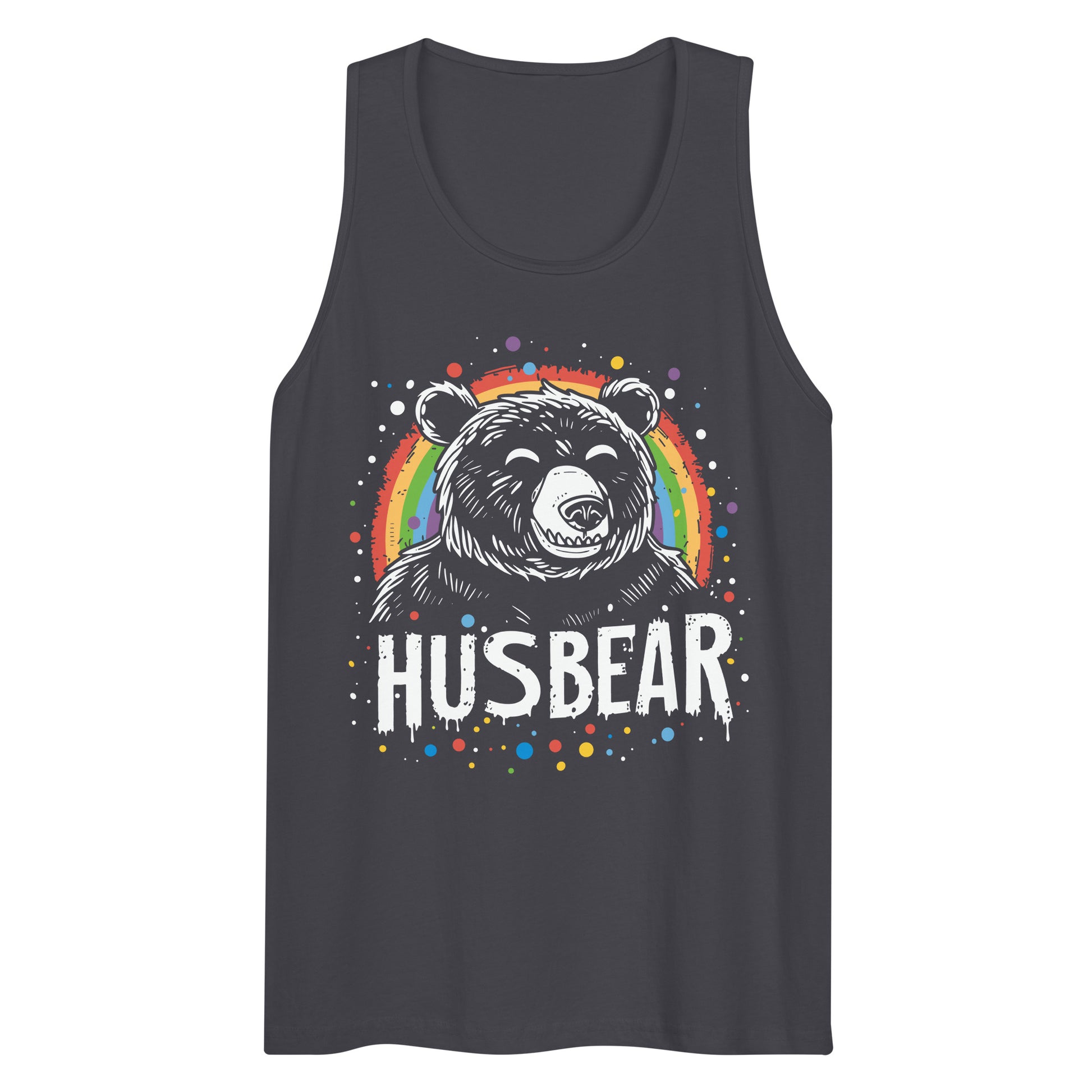 Husbear's Pride Colors - Unique Gay Bear Tank Top