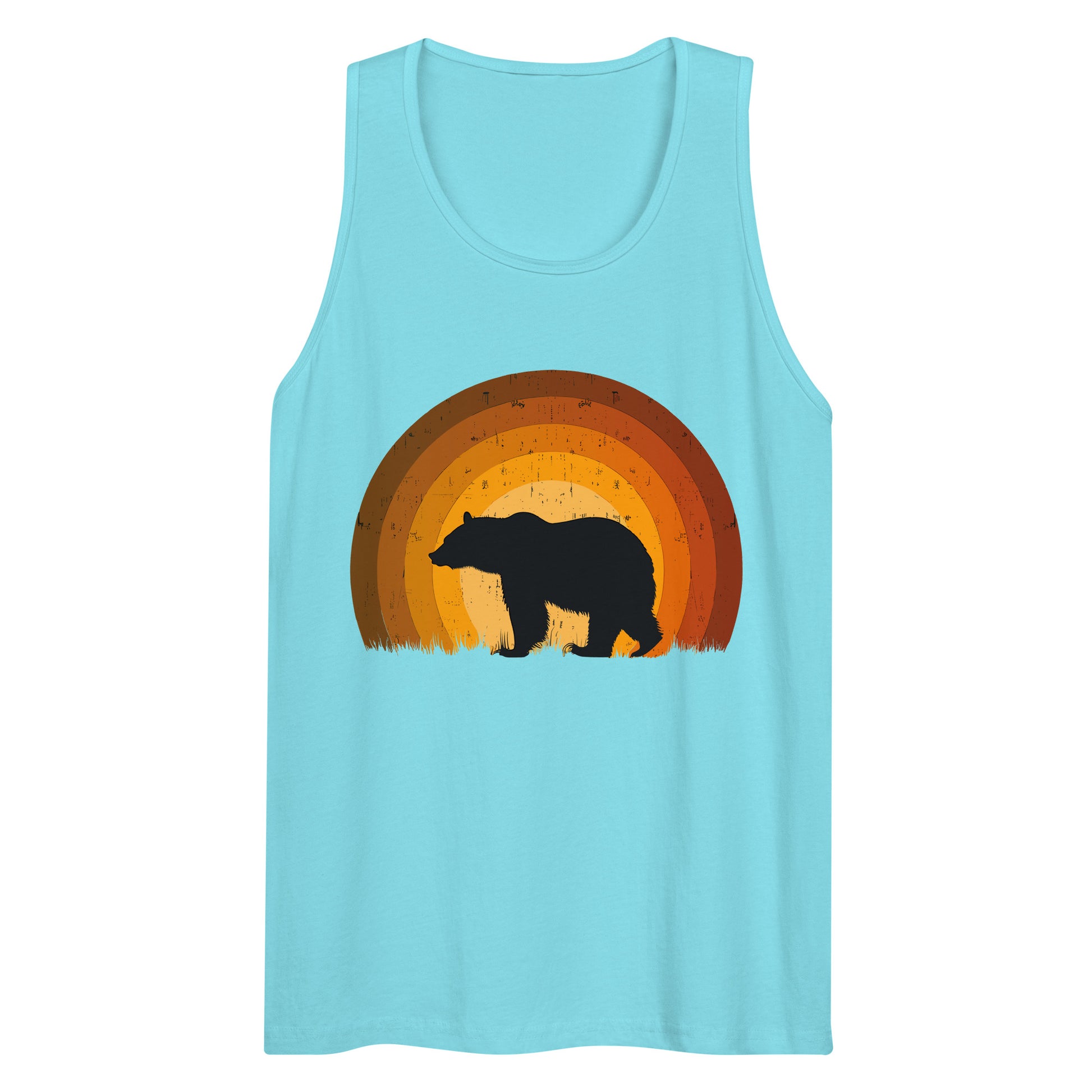 Sunset Stride Silhouette Gay Bear Tank Top