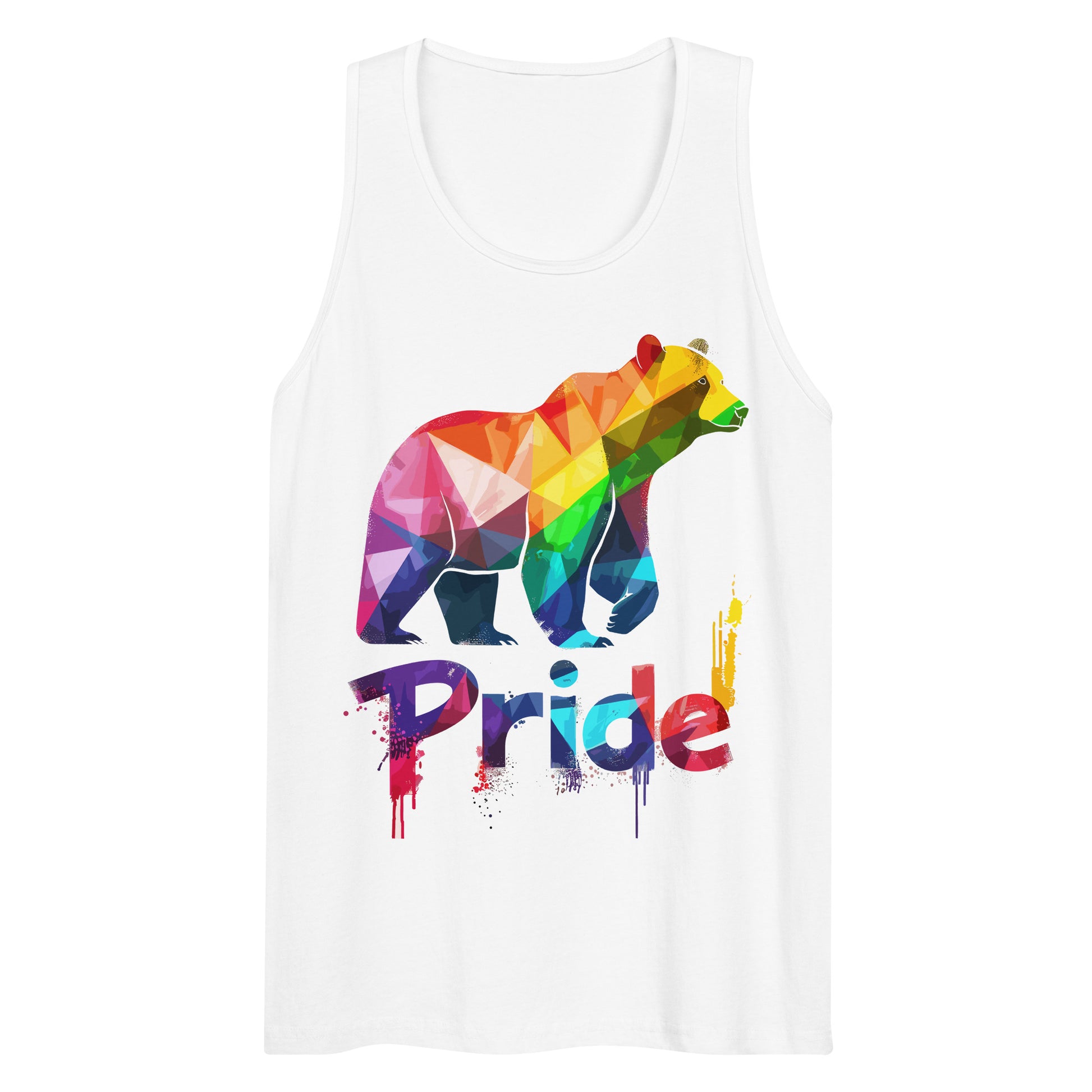Rainbow Roar - Spectrum of Strength Gay Bear Tank Top