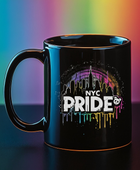 NYC Pride Rainbow Skyline Celebration Gay Bear Mug