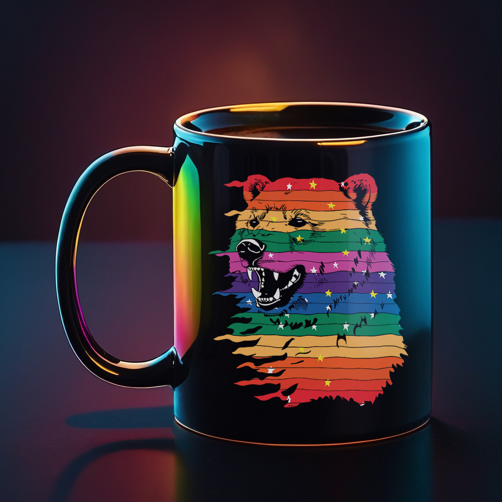 Starry Roar of Diversity Gay Bear Mug