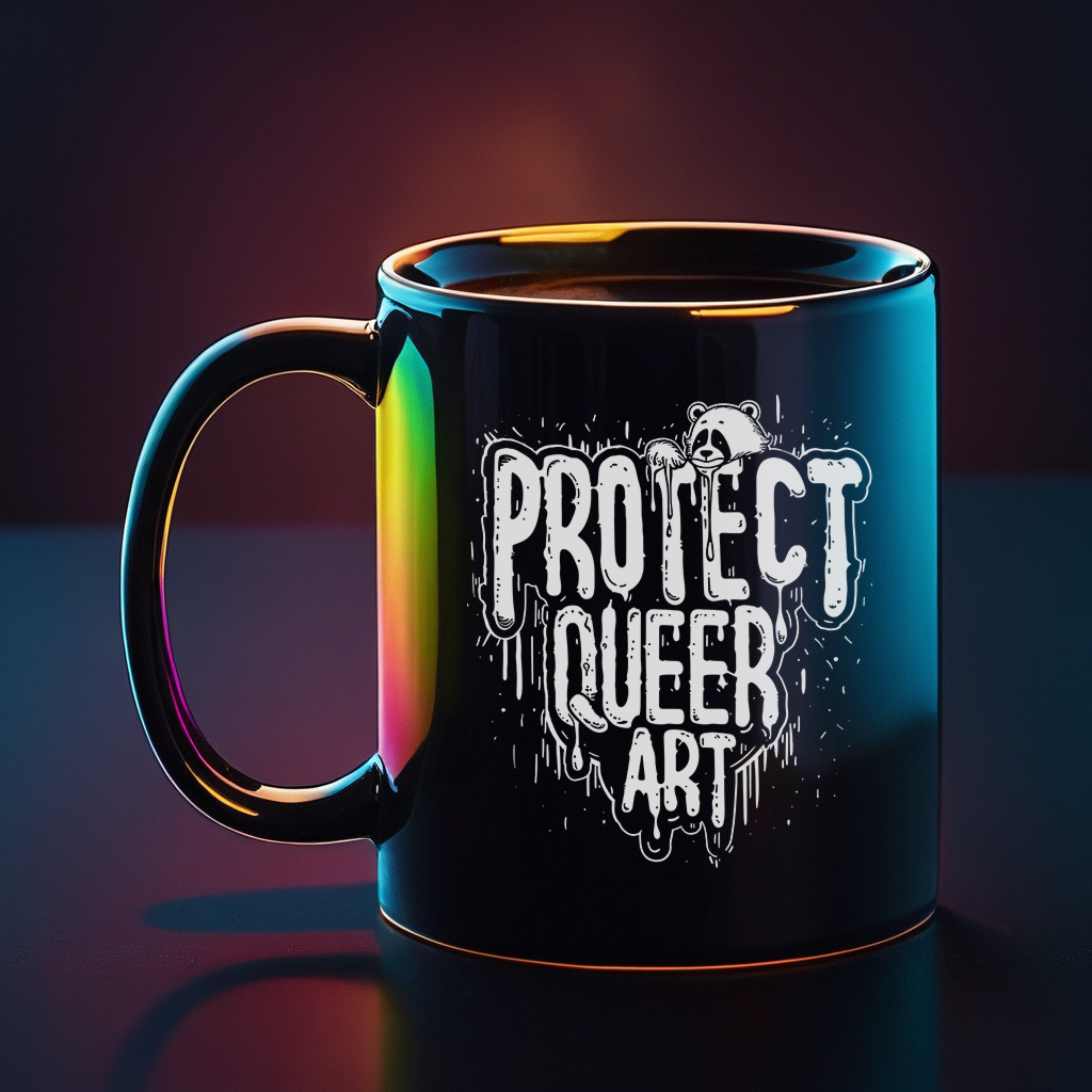 Protect Queer Art - Bold Statement Gay Bear Mug