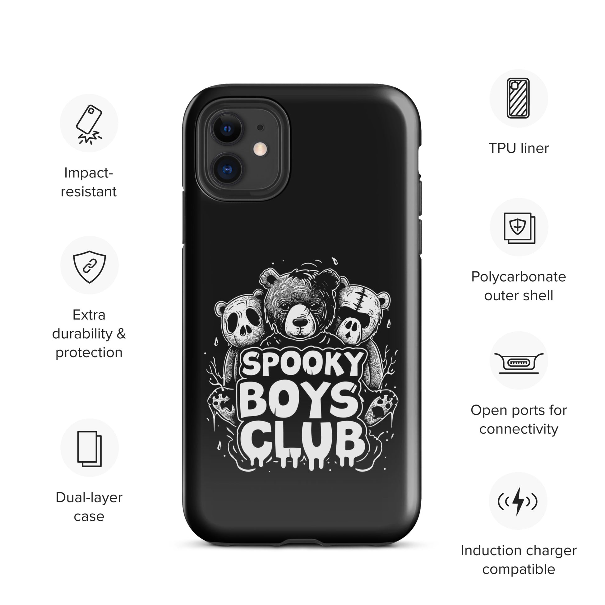 Spooky Boys Club - Hauntingly Handsome, Gay Bear iPhone Tough Case