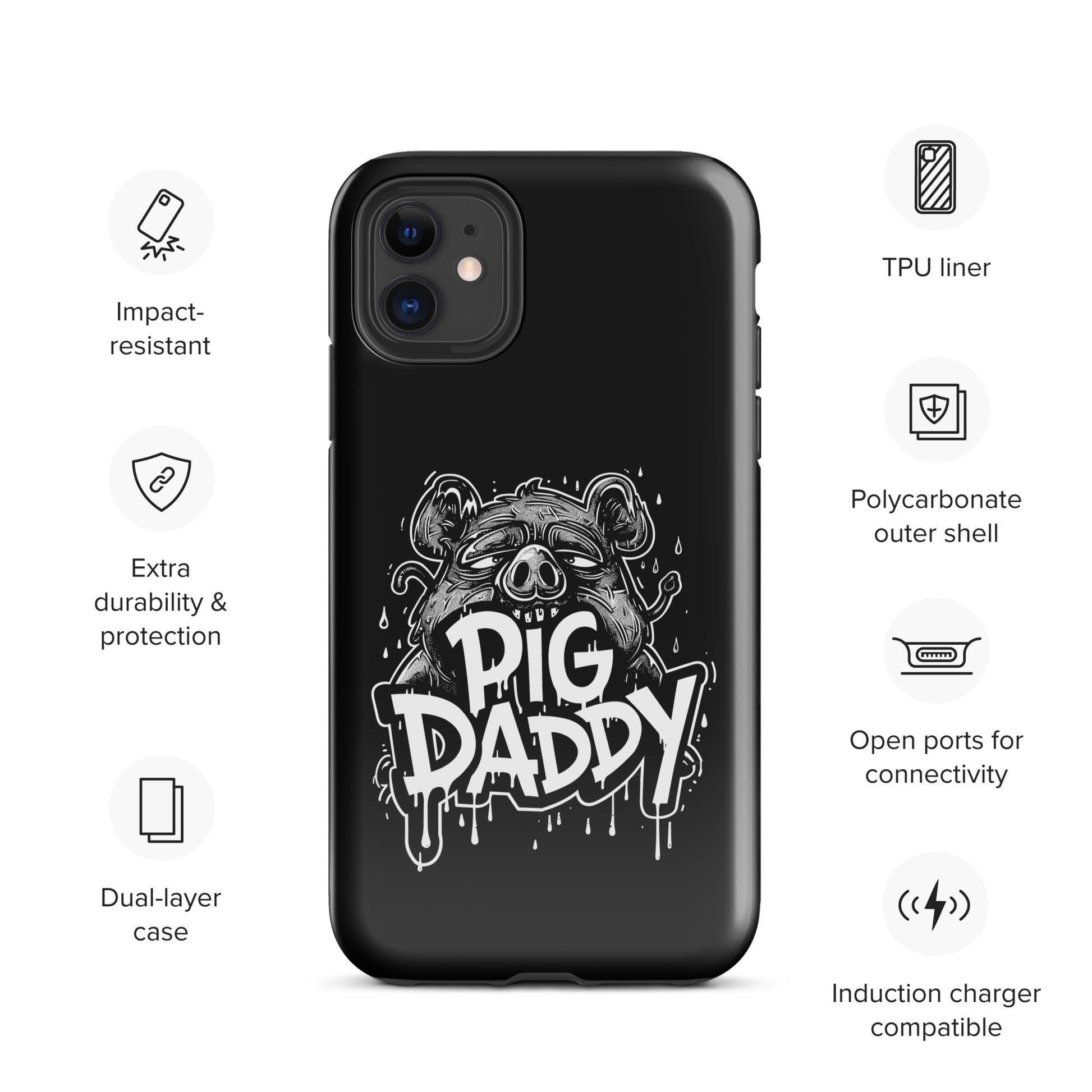 Mud-Loving Pig Daddy, Sassy Gay Bear iPhone Tough Case