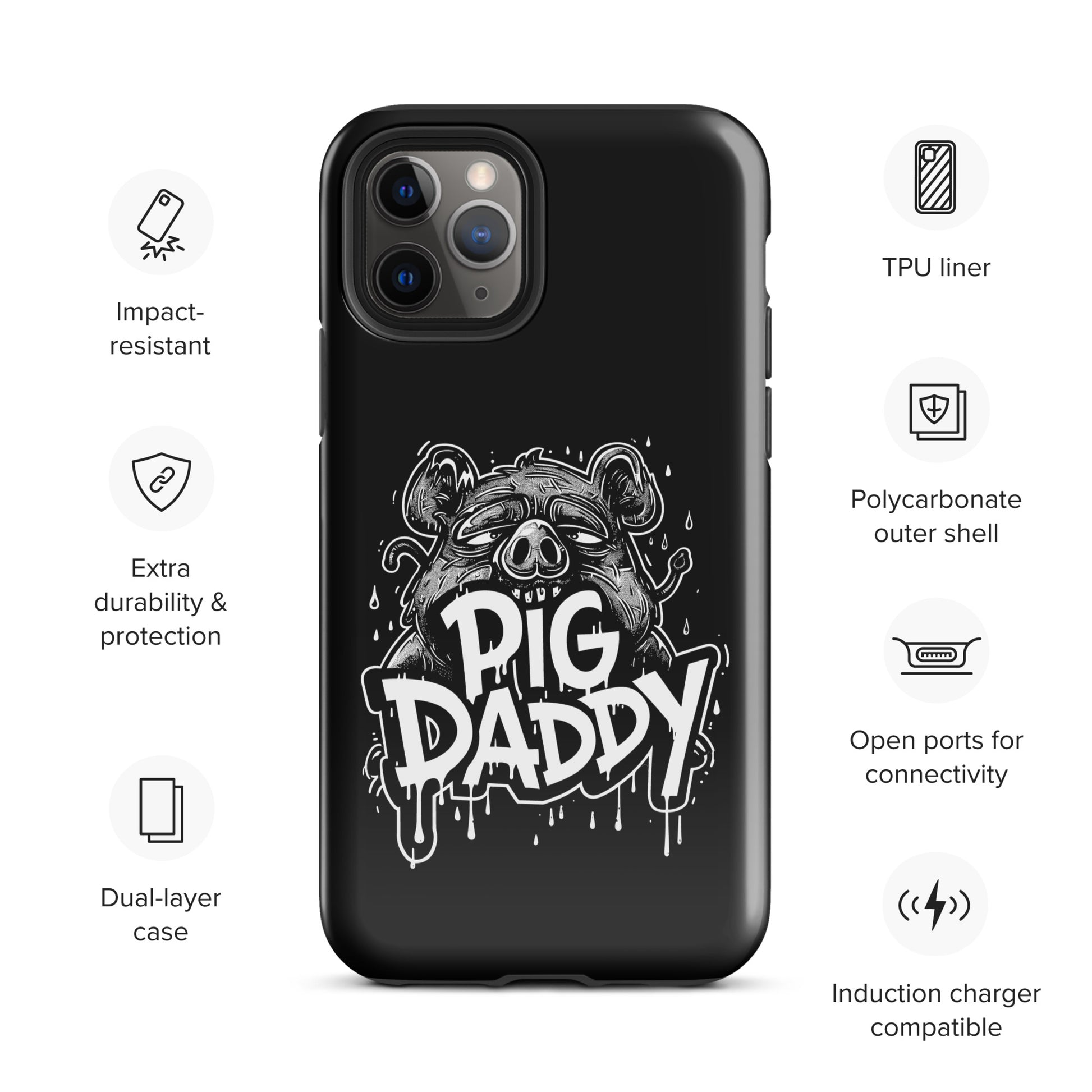Mud-Loving Pig Daddy, Sassy Gay Bear iPhone Tough Case
