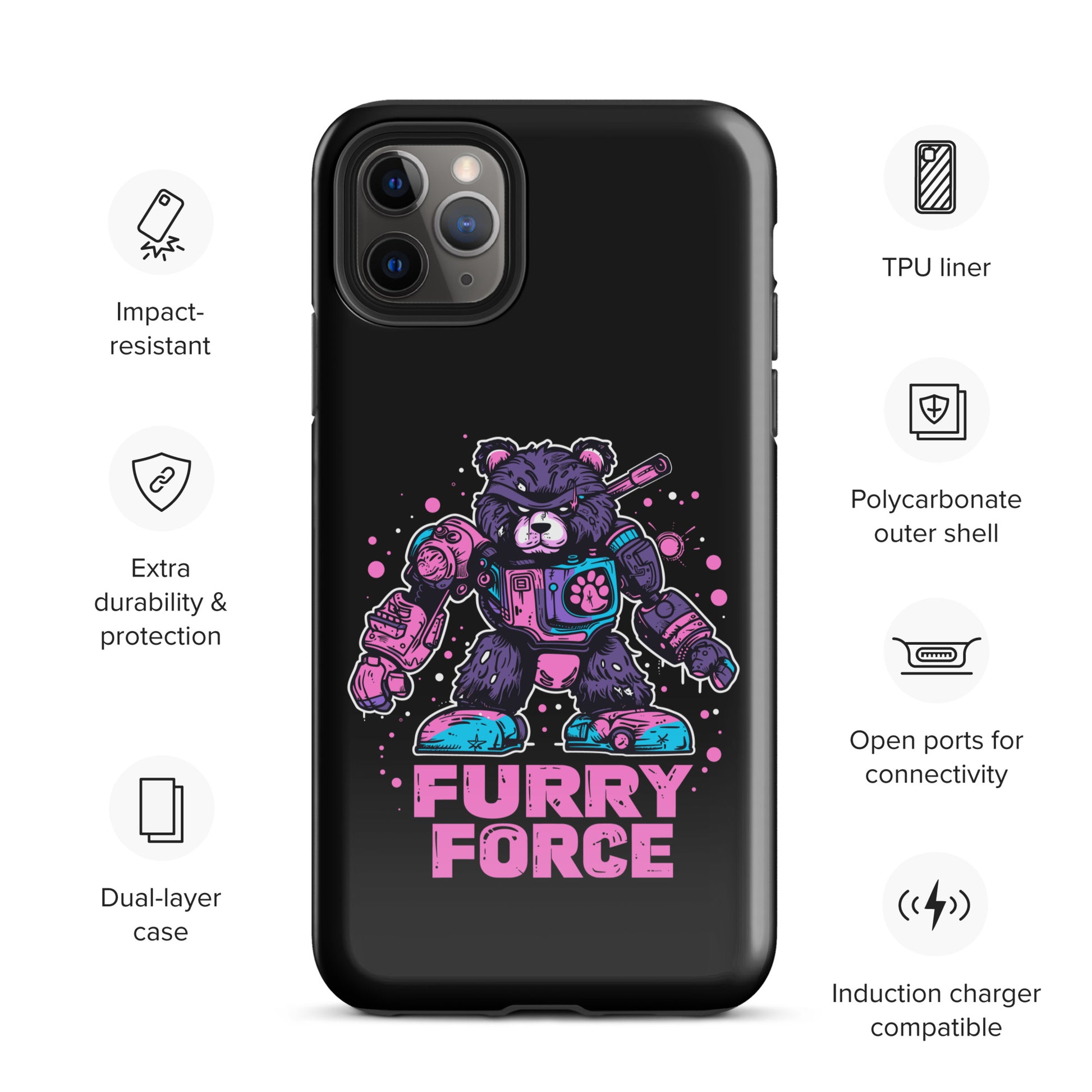 CosmoPaw Furry Force Mech Pilot Gay Bear iPhone Tough Case