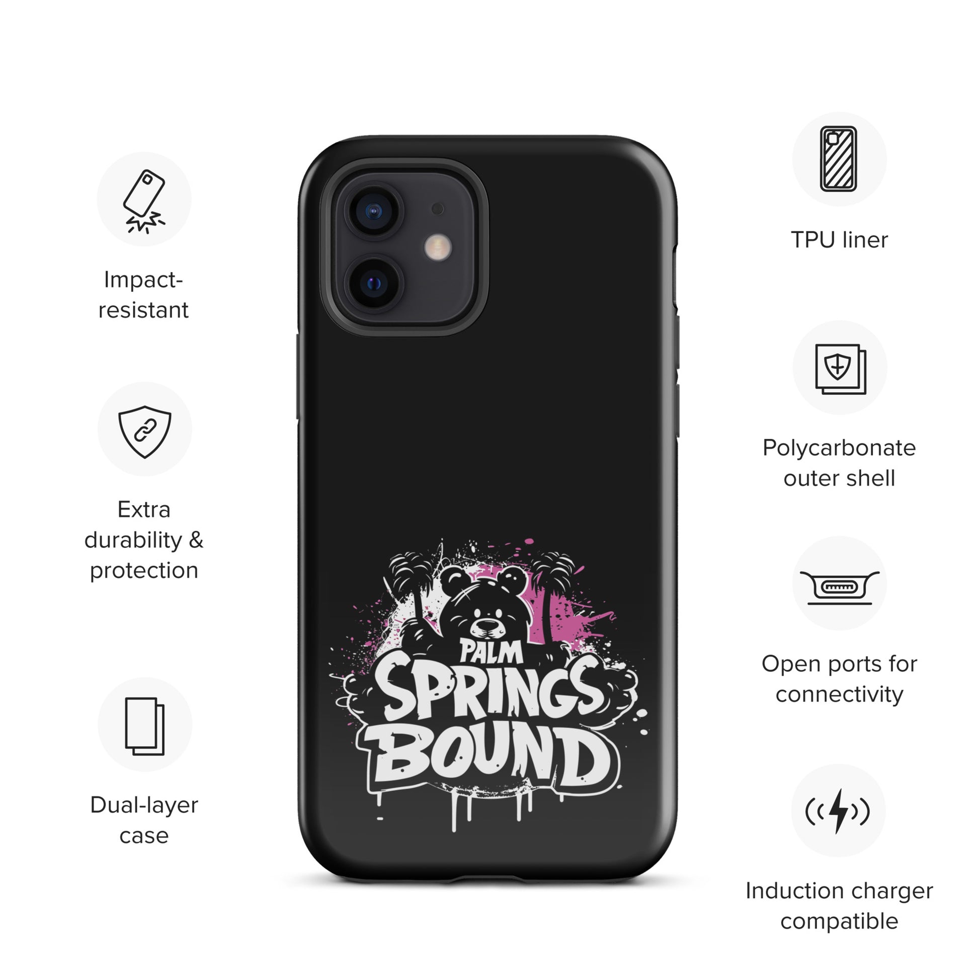 Palm Springs Bound Extravaganza Gay Bear iPhone Tough Case