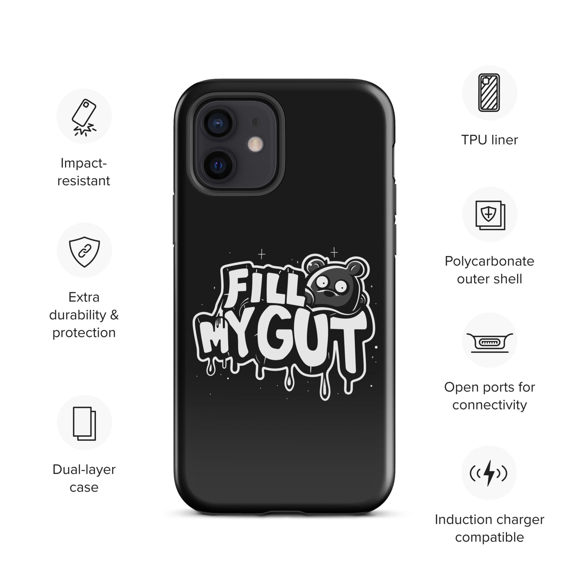 Fill My Gut - Cosmic Munch Gay Bear iPhone Tough Case