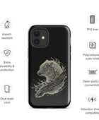 Sleek Monochrome Swirls Gay Bear iPhone Tough Case