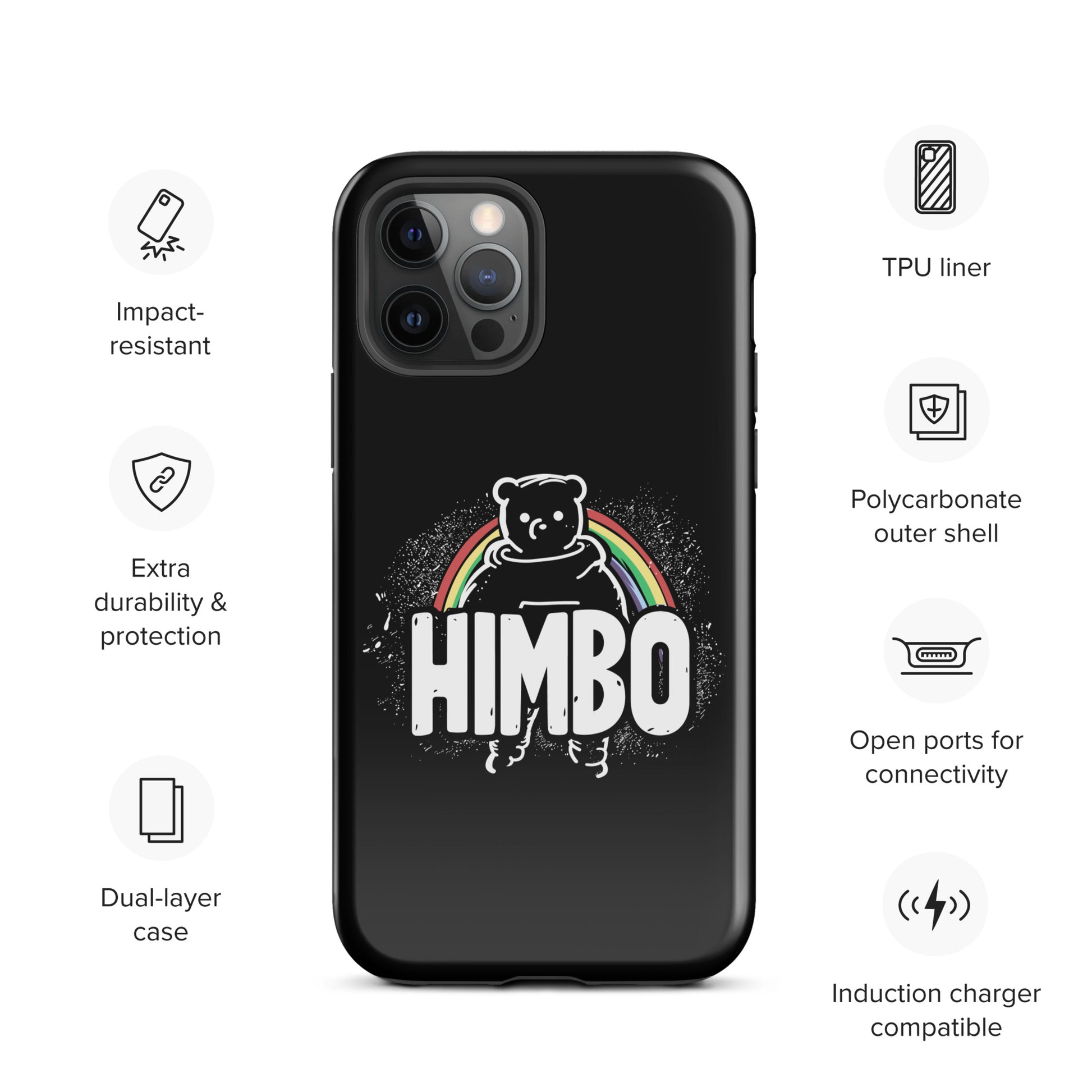 Rainbow Bear Charm HIMBO - Gay Bear iPhone Tough Case