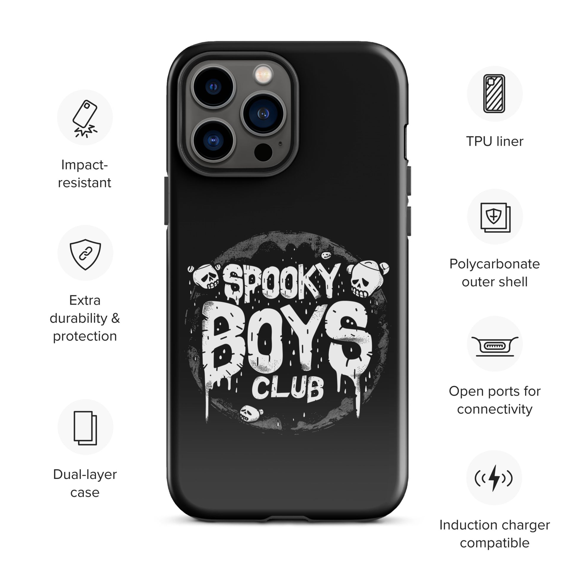 Eerie Elegance Spooky Boys Club Gay Bear iPhone Tough Case