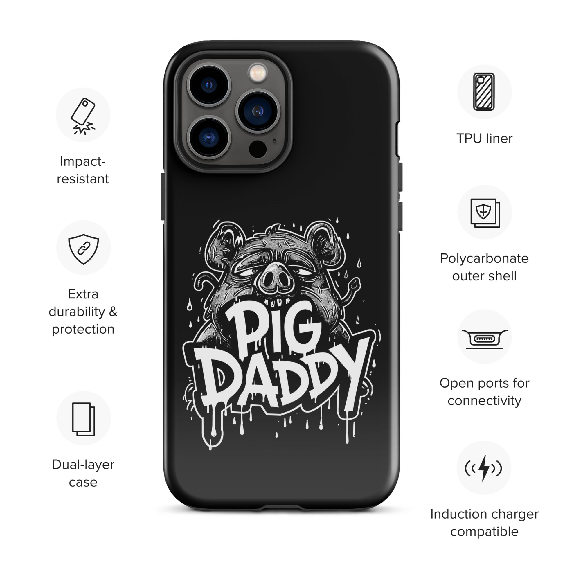 Mud-Loving Pig Daddy, Sassy Gay Bear iPhone Tough Case