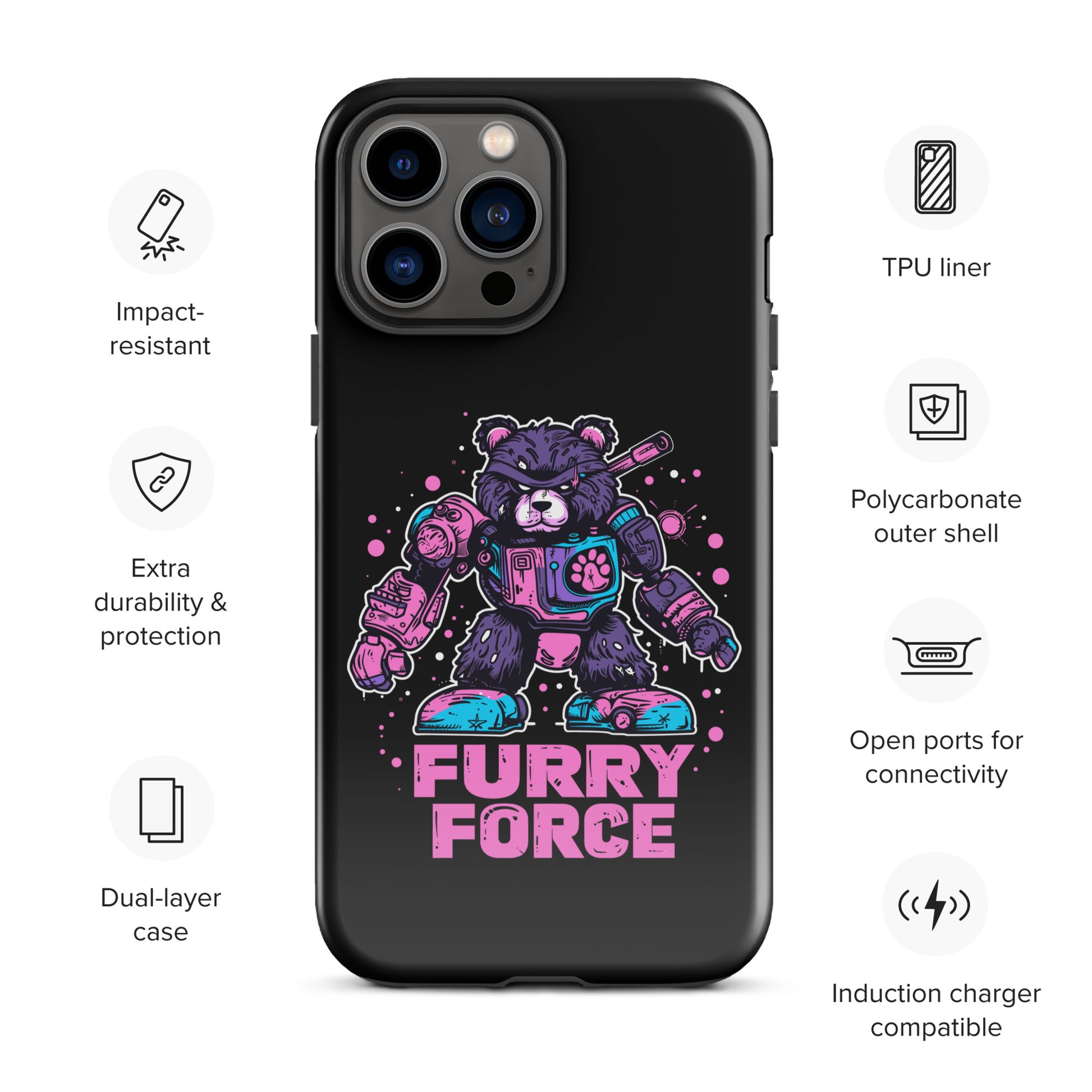 CosmoPaw Furry Force Mech Pilot Gay Bear iPhone Tough Case