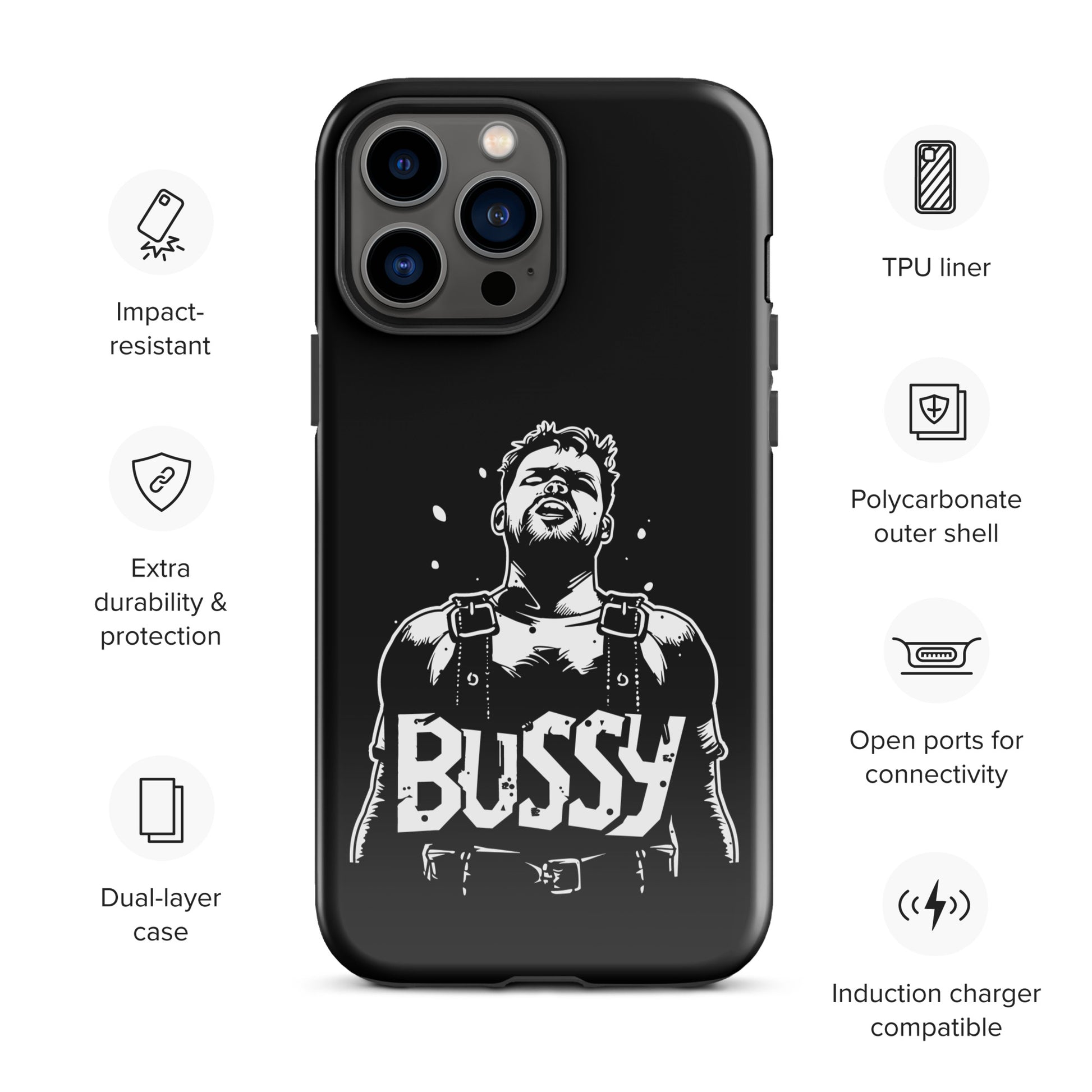 Bold 'Bussy' Statement Fashion - Essential Gay Bear iPhone Tough Case