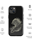 Sleek Monochrome Swirls Gay Bear iPhone Tough Case