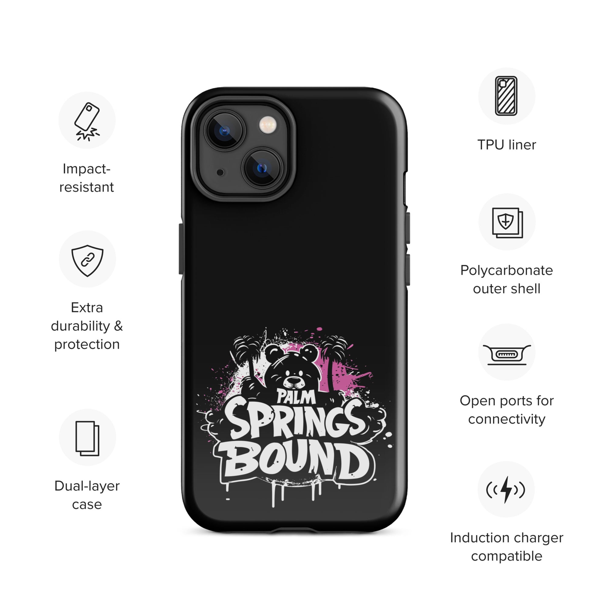 Palm Springs Bound Extravaganza Gay Bear iPhone Tough Case