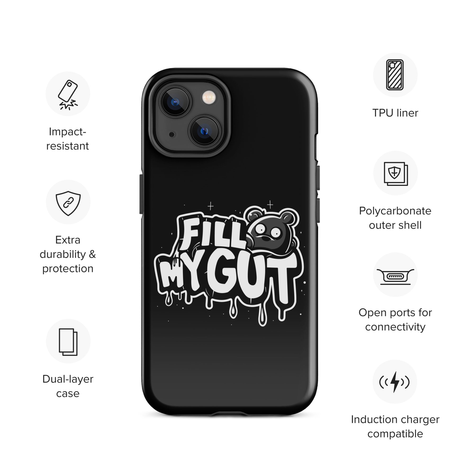 Fill My Gut - Cosmic Munch Gay Bear iPhone Tough Case