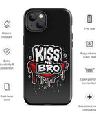 Bold Kiss Me Bro Statement - Fun Gay Bear iPhone Tough Case