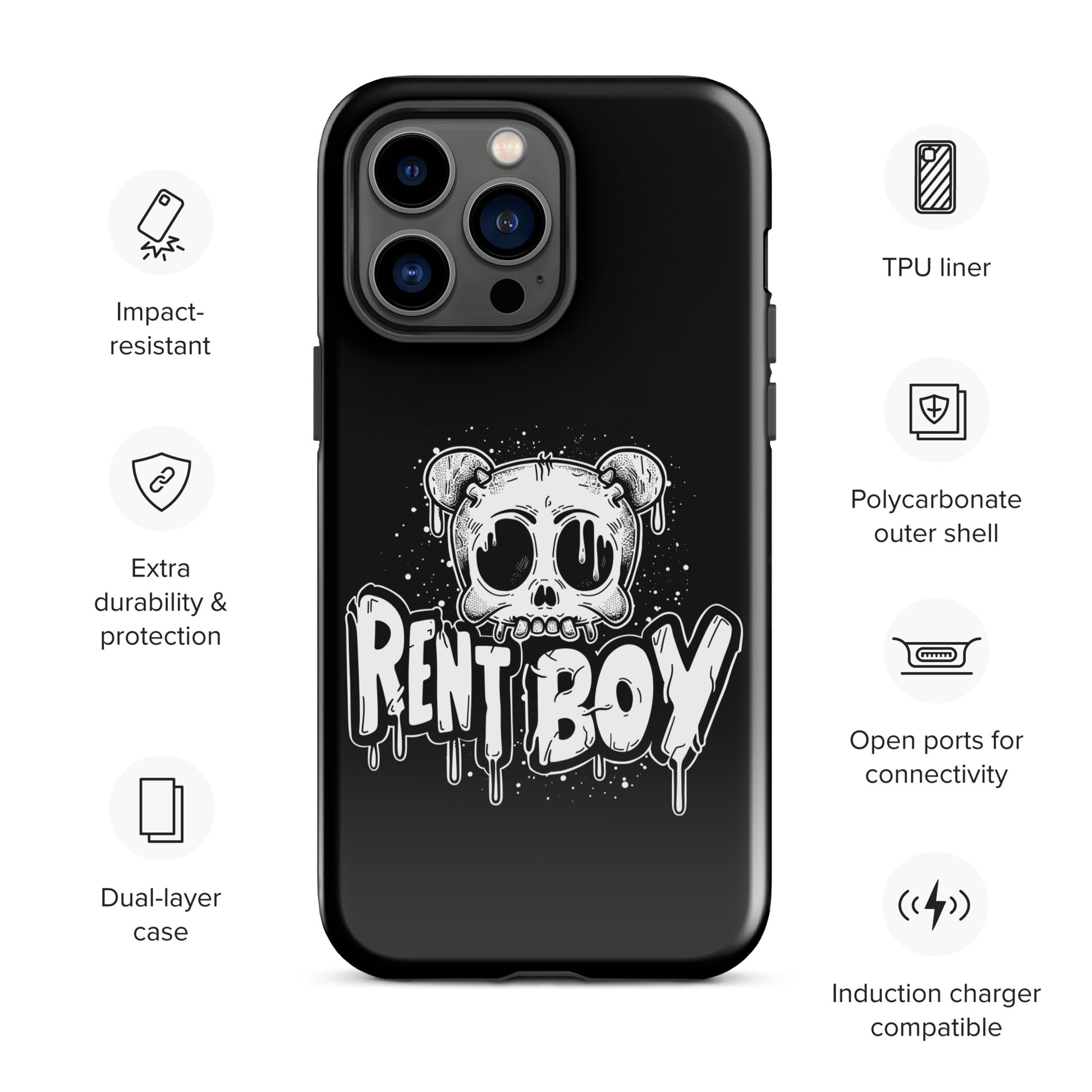 Raucous Rent Boy - Bold Statement Gay Bear iPhone Tough Case