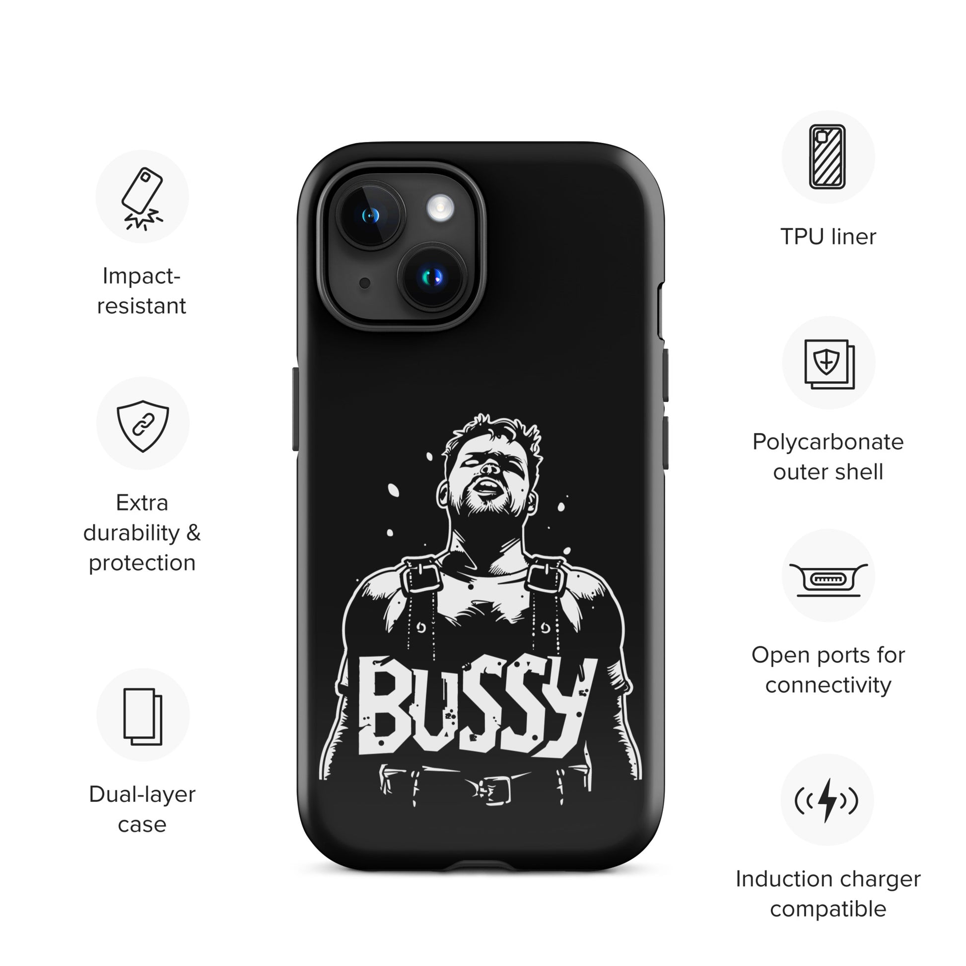 Bold 'Bussy' Statement Fashion - Essential Gay Bear iPhone Tough Case