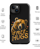Cuddly Affection Unleashed - Free Hugs Gay Bear iPhone Tough Case