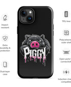 Playful Pink Piggy, Bold Gay Bear iPhone Tough Case