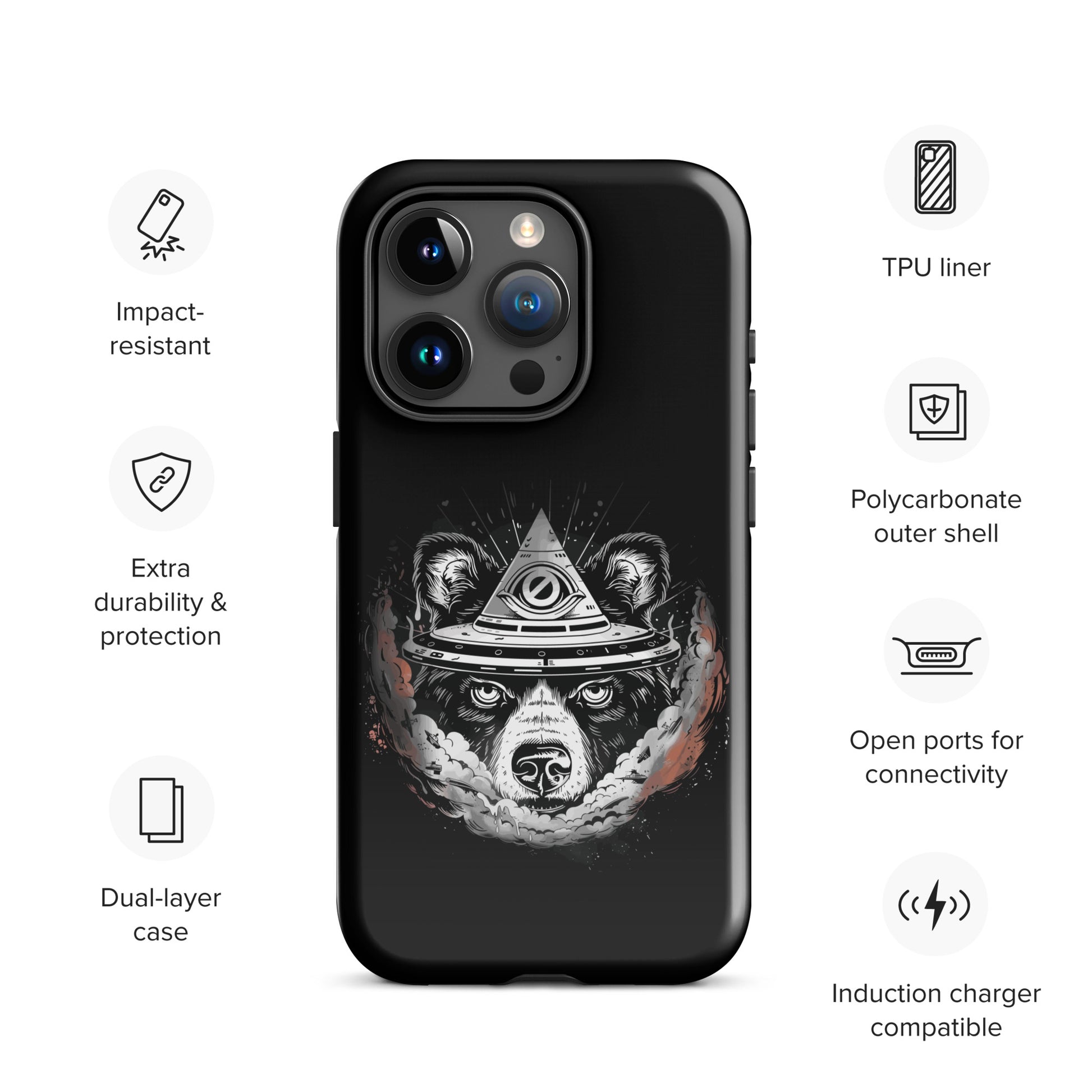 Illuminaughty Mystique, Cosmic Eye Gay Bear iPhone Tough Case