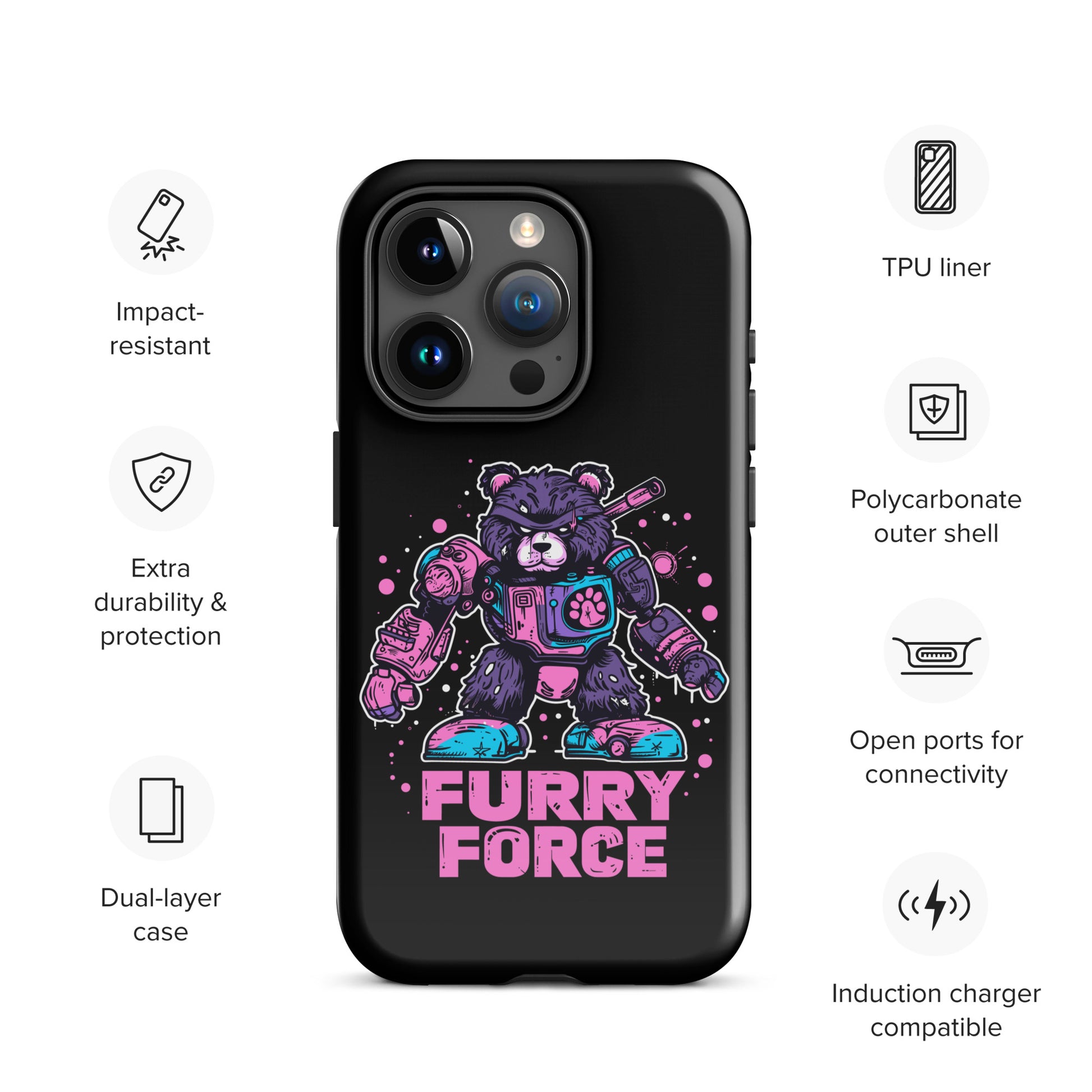 CosmoPaw Furry Force Mech Pilot Gay Bear iPhone Tough Case