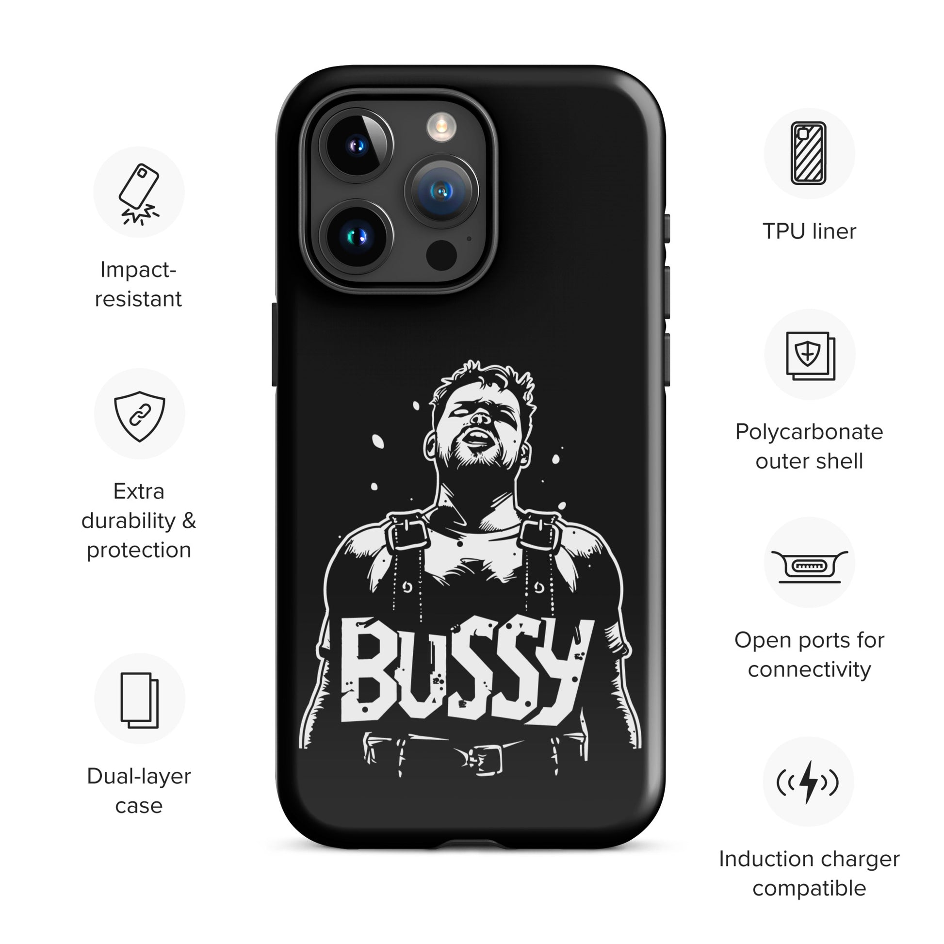 Bold 'Bussy' Statement Fashion - Essential Gay Bear iPhone Tough Case
