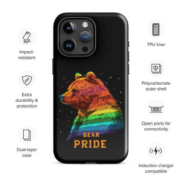 Starry Night Bear Pride - Cosmic Gay Bear iPhone Tough Case