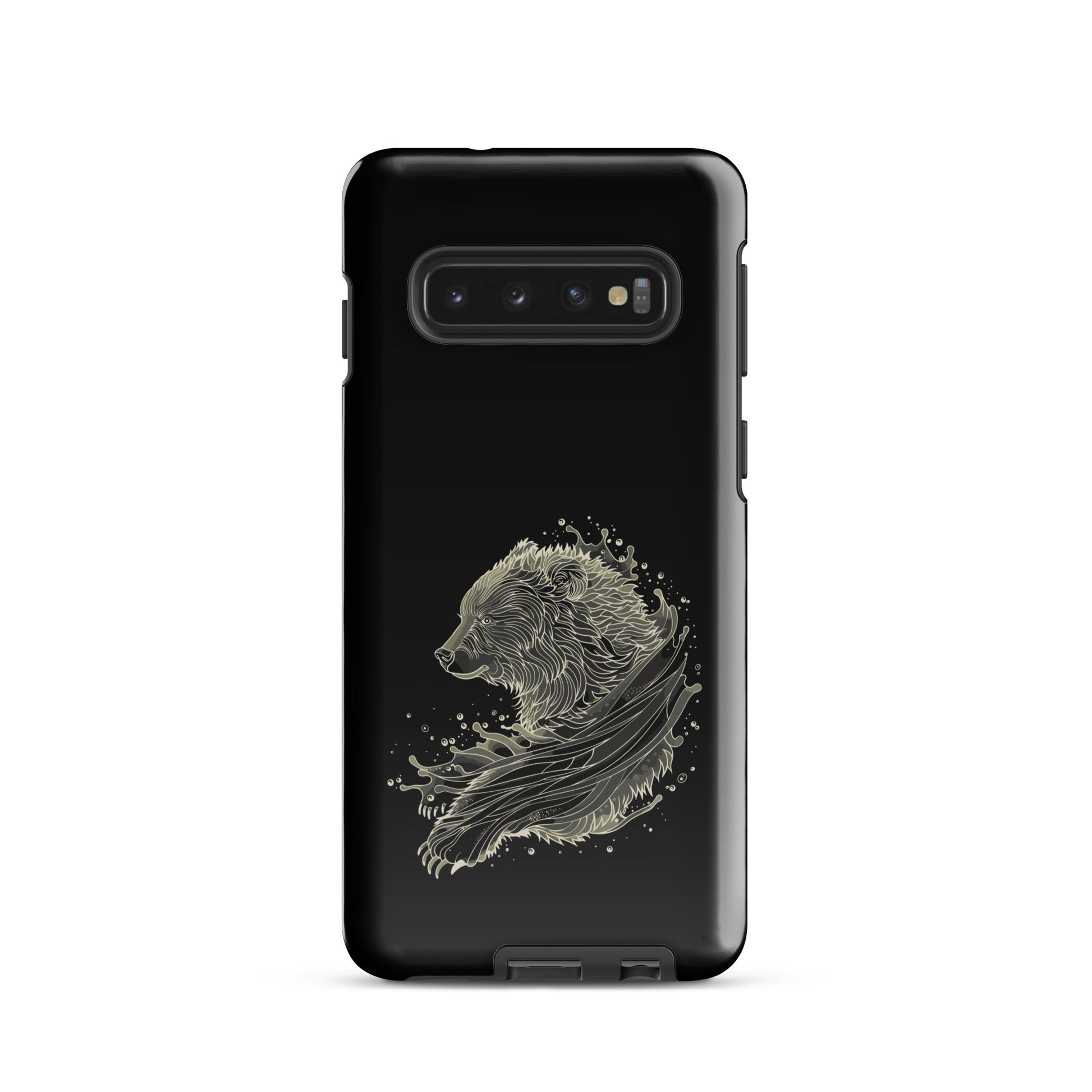 Sleek Monochrome Swirls Gay Bear Samsung Tough Case