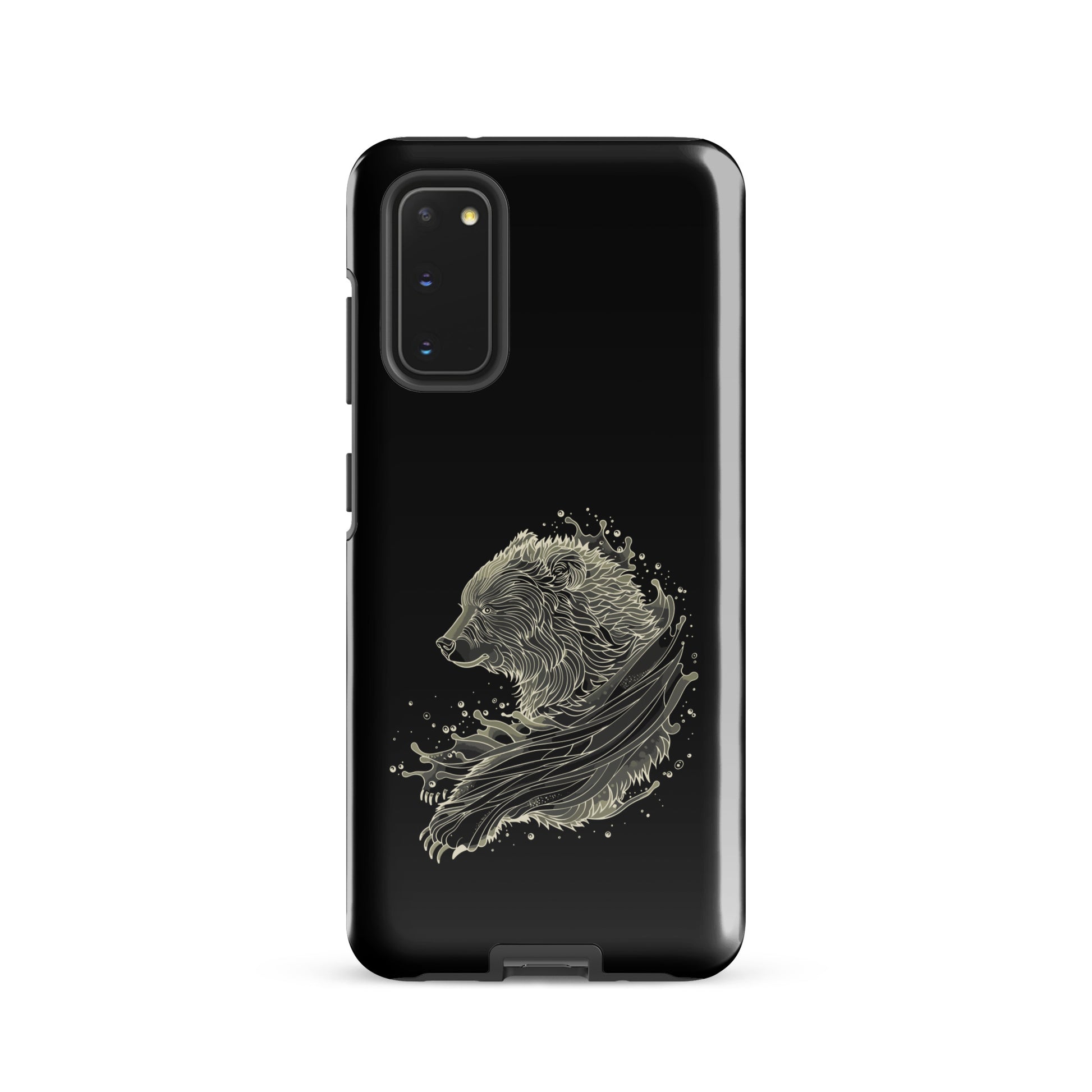 Sleek Monochrome Swirls Gay Bear Samsung Tough Case