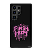 Finish Him Sassy Skull Splash - Pink Gay Bear Samsung Tough Case