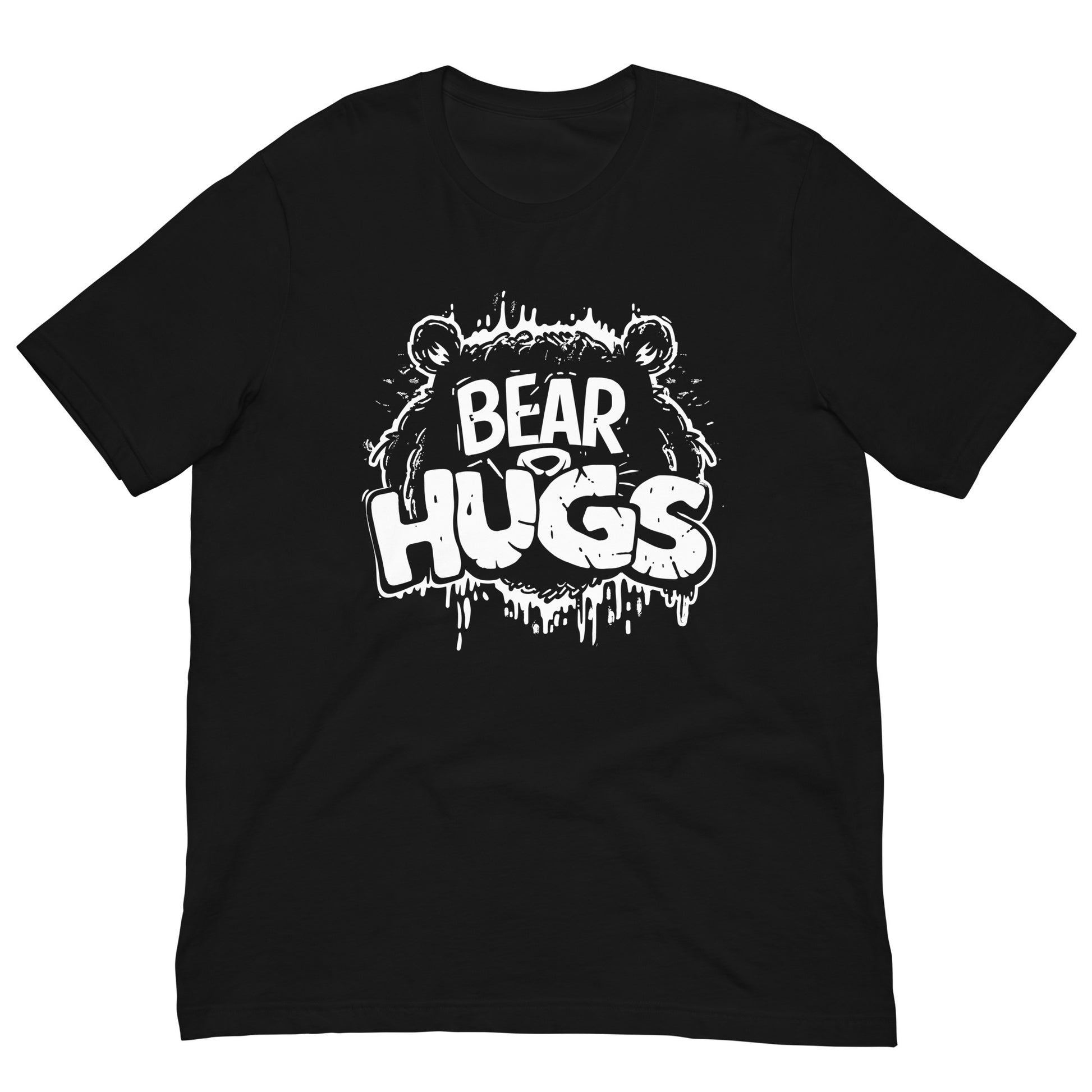 Cuddly Affectionate Bear Hugs Graphic Gay Bear T-Shirt