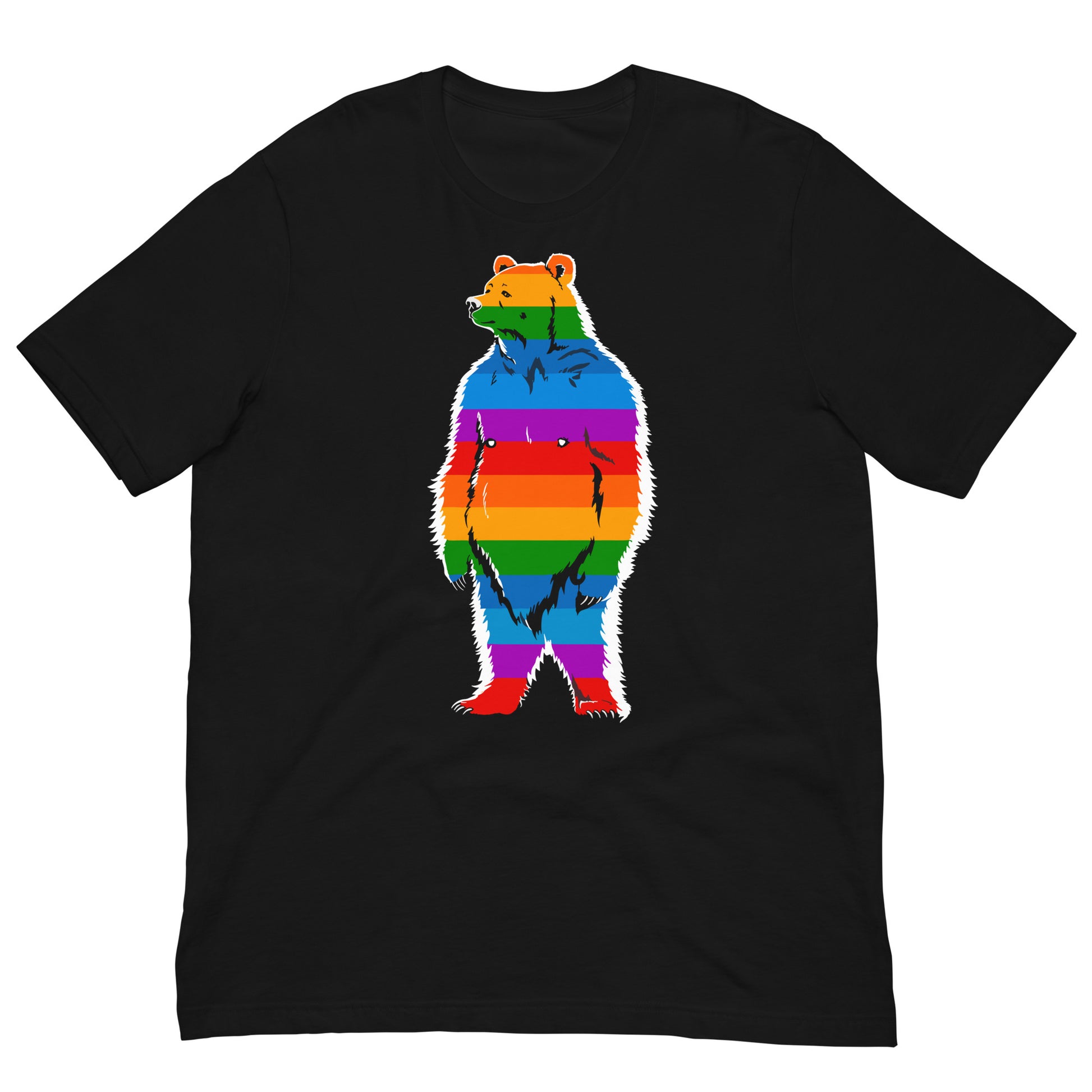 Spectrum Standout: Rainbow Stripes Gay Bear T-Shirt
