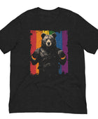 Fierce Stride Rainbow Splatter Gay Bear T-Shirt